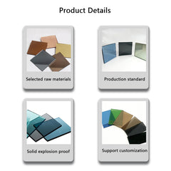 4-6 mm Tinted Float Glass For Curtain Wall Windows