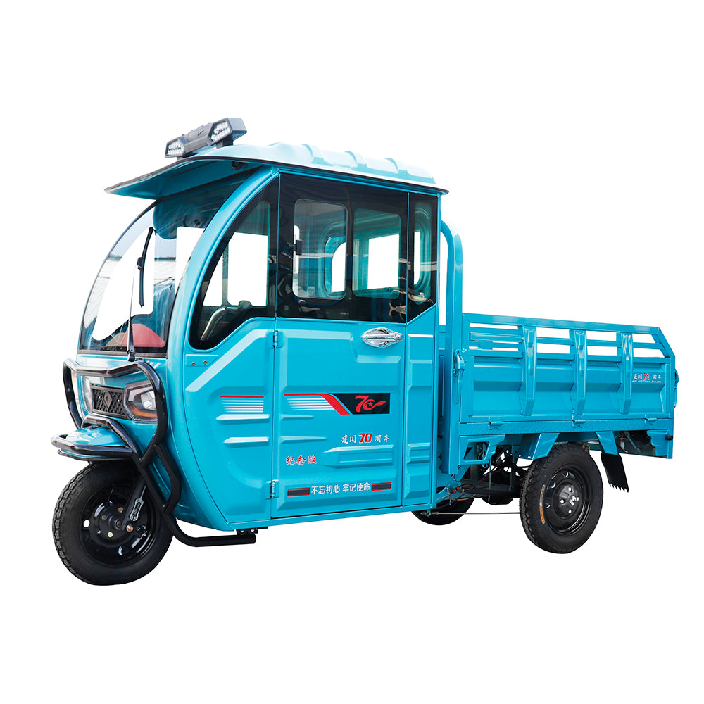 Tricycle électrique de cargaison à trois roues Tricycle électrique à cabine fermée 