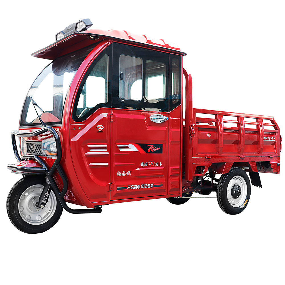 Three Wheel Electric Cargo Tricycle Closed Cabin Electric Tricycle