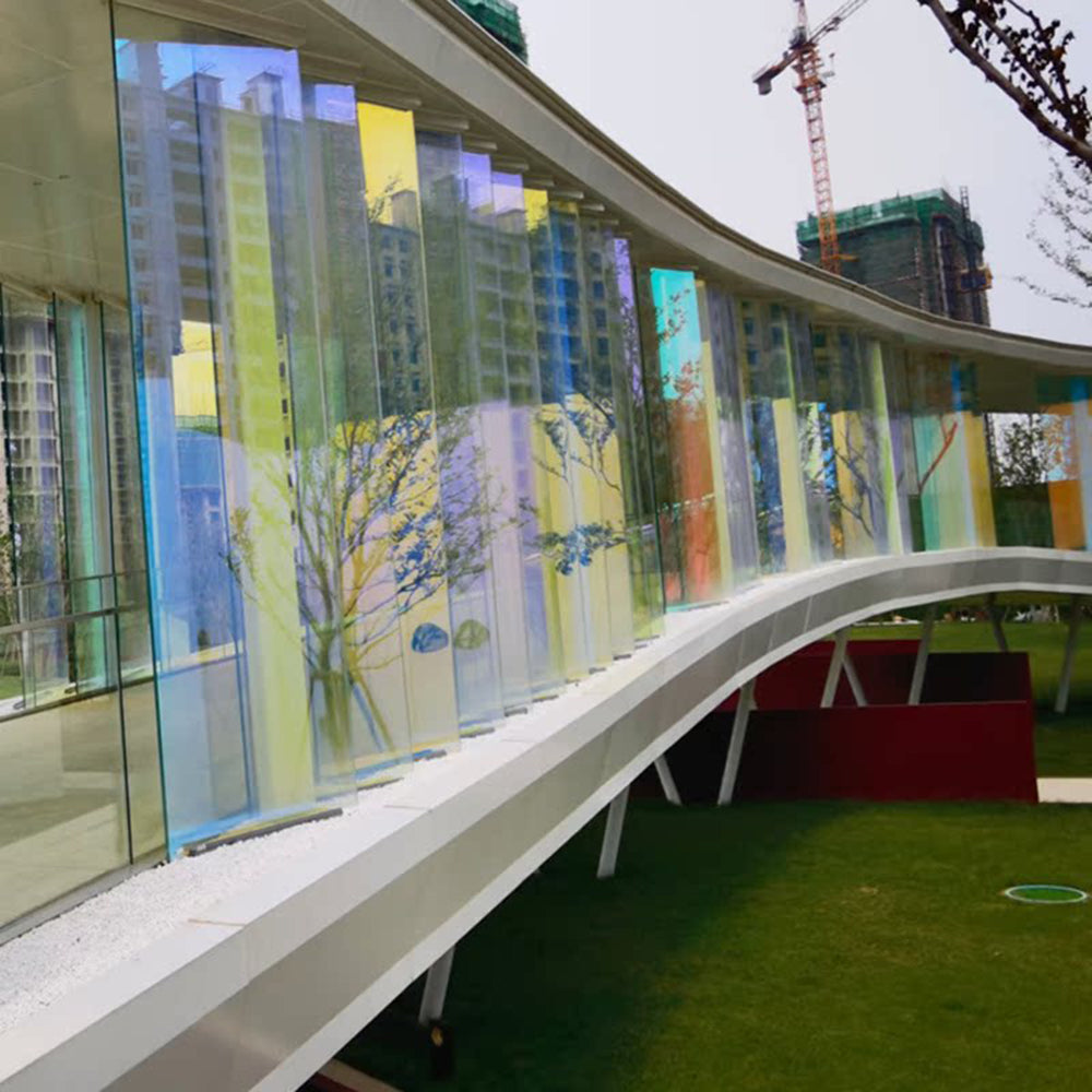 4-6mm Tinted Colorful EVA Laminated Toughened Gradient Partition Glass